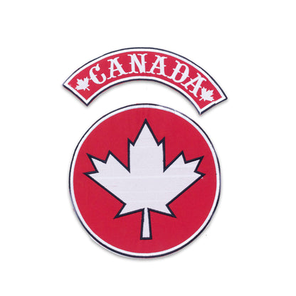 Maple Leaf Canda Center Top Back Patch for Biker Vest Veteran Patches