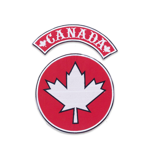 Maple Leaf Canda Center Top Back Patch for Biker Vest Veteran Patches