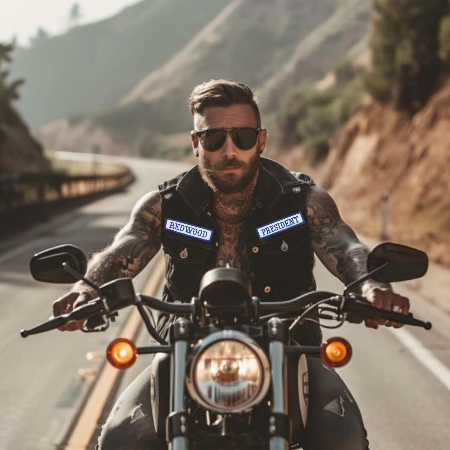 MC Officer Title Rank Patches - Motorcycle Biker Veteran Patches