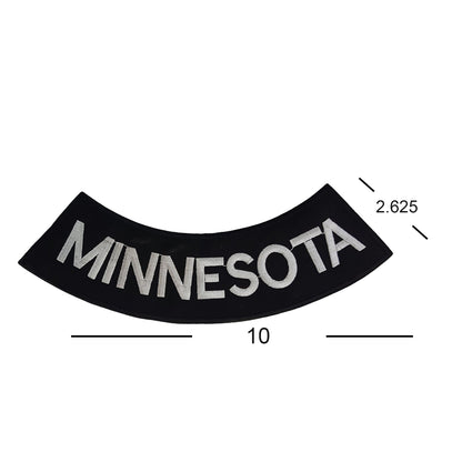 Minnesota Rocker Patch - Embroidered Biker Patch for Vest Veteran Patches