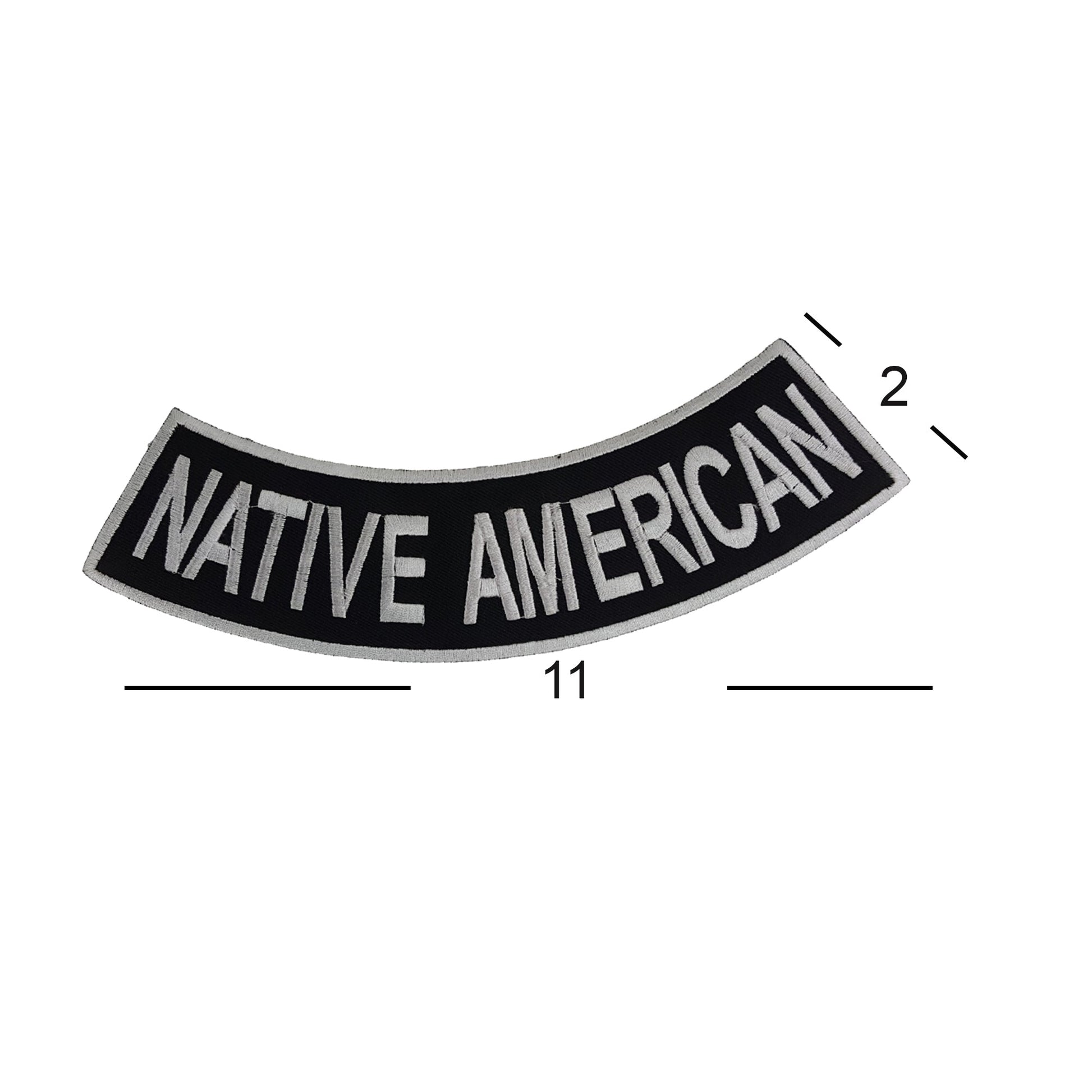 Native American Rocker Patch - Embroidered Biker Patch for Vest Veteran Patches