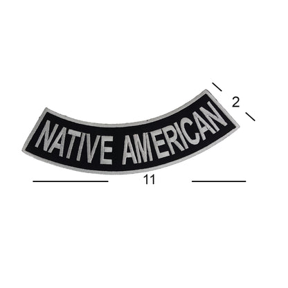 Native American Rocker Patch - Embroidered Biker Patch for Vest Veteran Patches