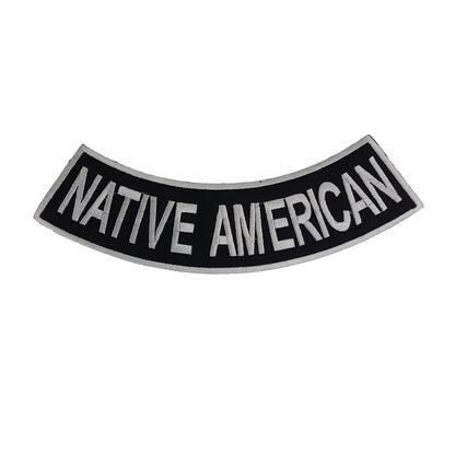 Native American Rocker Patch - Embroidered Biker Patch for Vest Veteran Patches