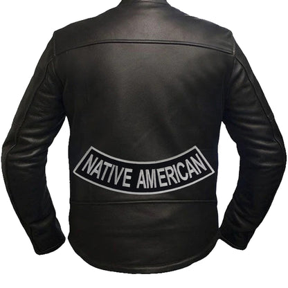 Native American Rocker Patch - Embroidered Biker Patch for Vest Veteran Patches
