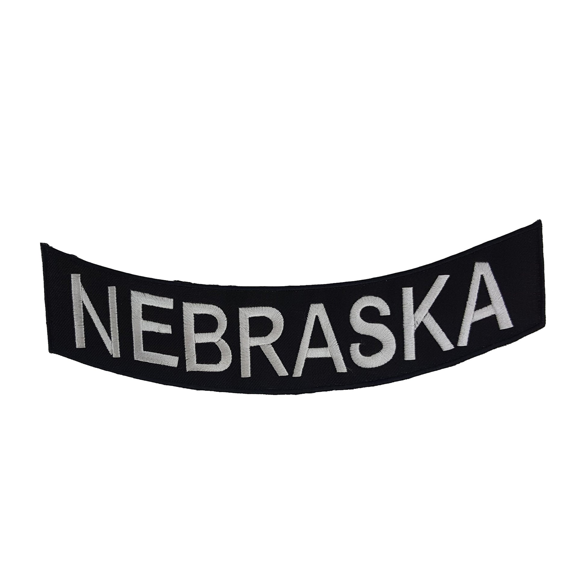 Nebraska Rocker Patch - Embroidered Biker Patch for Vest Veteran Patches