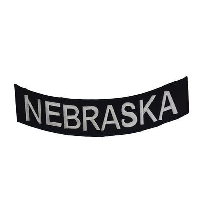 Nebraska Rocker Patch - Embroidered Biker Patch for Vest Veteran Patches