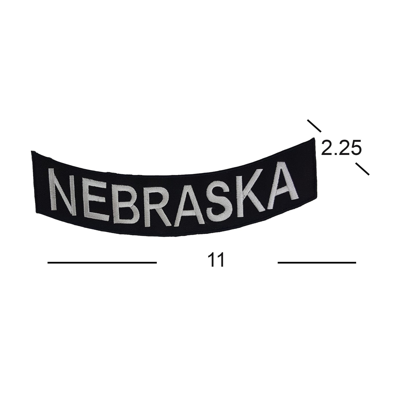 Nebraska Rocker Patch - Embroidered Biker Patch for Vest Veteran Patches