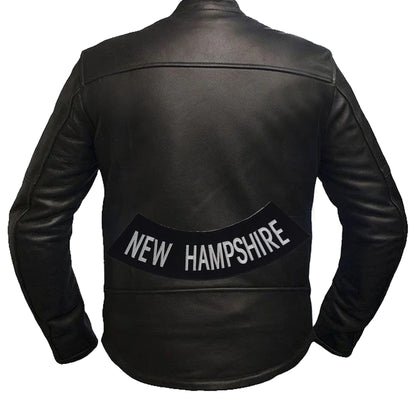 New Hampshire Rocker Patch - Embroidered Biker Patch for Vest Veteran Patches