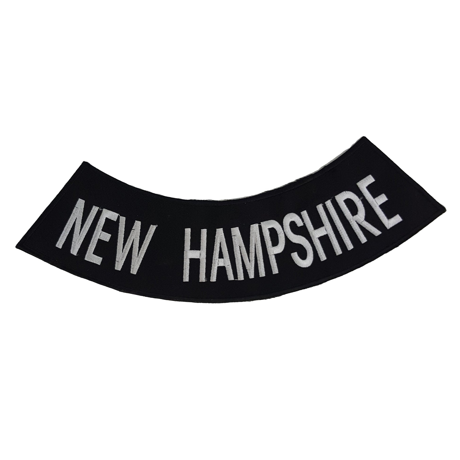 New Hampshire Rocker Patch - Embroidered Biker Patch for Vest Veteran Patches