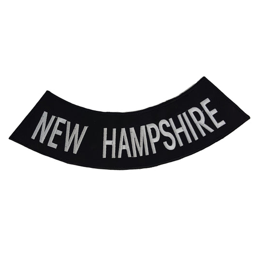 New Hampshire Rocker Patch - Embroidered Biker Patch for Vest Veteran Patches