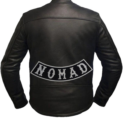 Nomad Bold White Border Rocker Patch - Embroidered Biker Patch for Vest Veteran Patches