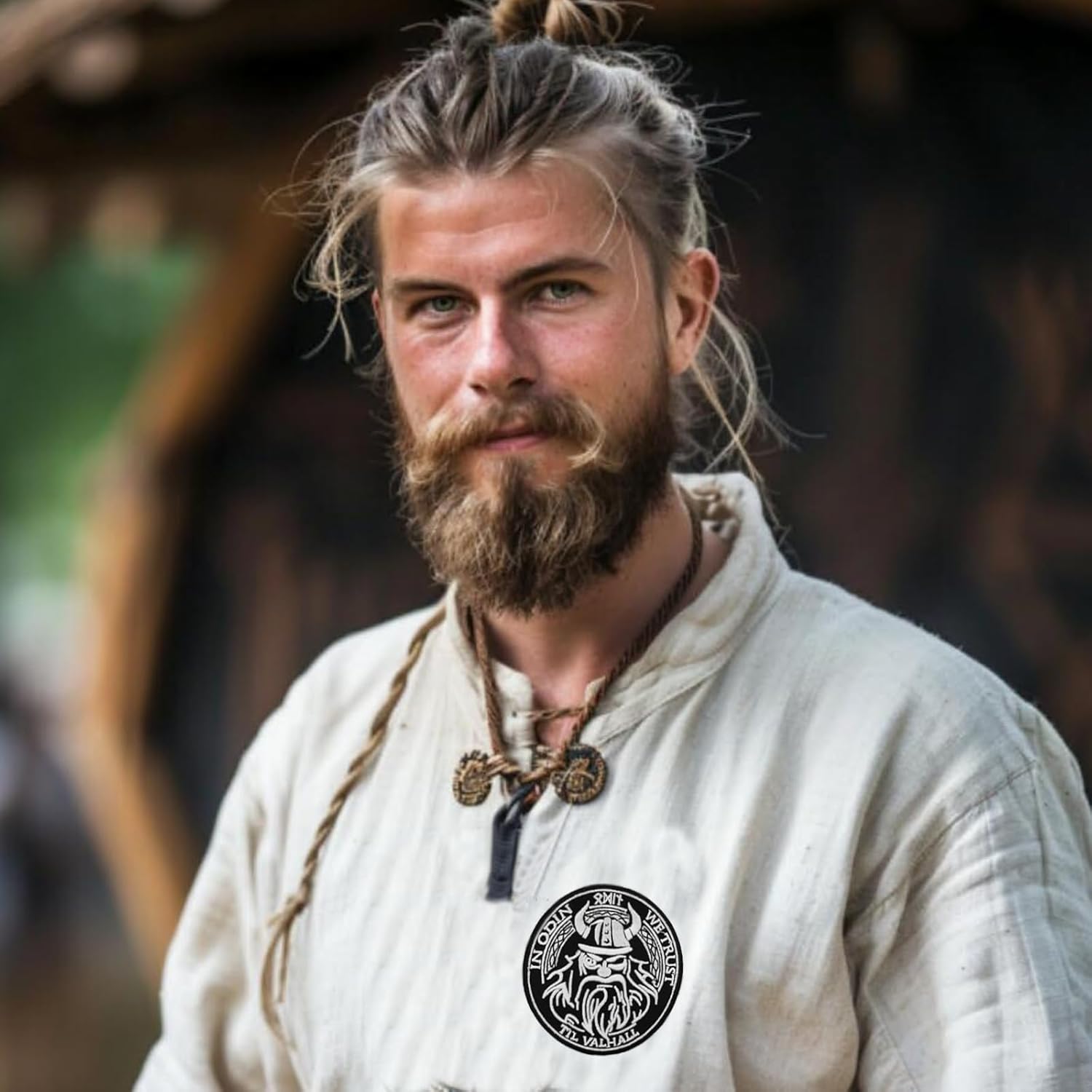 Norse Viking Compass Rune Patch - Iron On Embroidered Veteran Patches