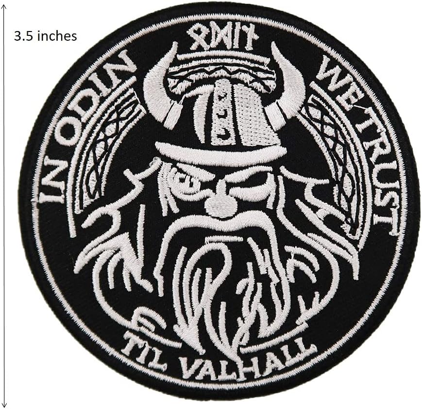 Norse Viking Compass Rune Patch - Iron On Embroidered Veteran Patches