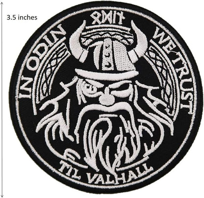 Norse Viking Compass Rune Patch - Iron On Embroidered Veteran Patches