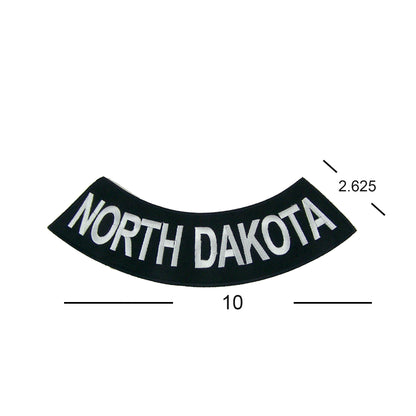 North Decota Rocker Patch - Embroidered Biker Patch for Vest Veteran Patches
