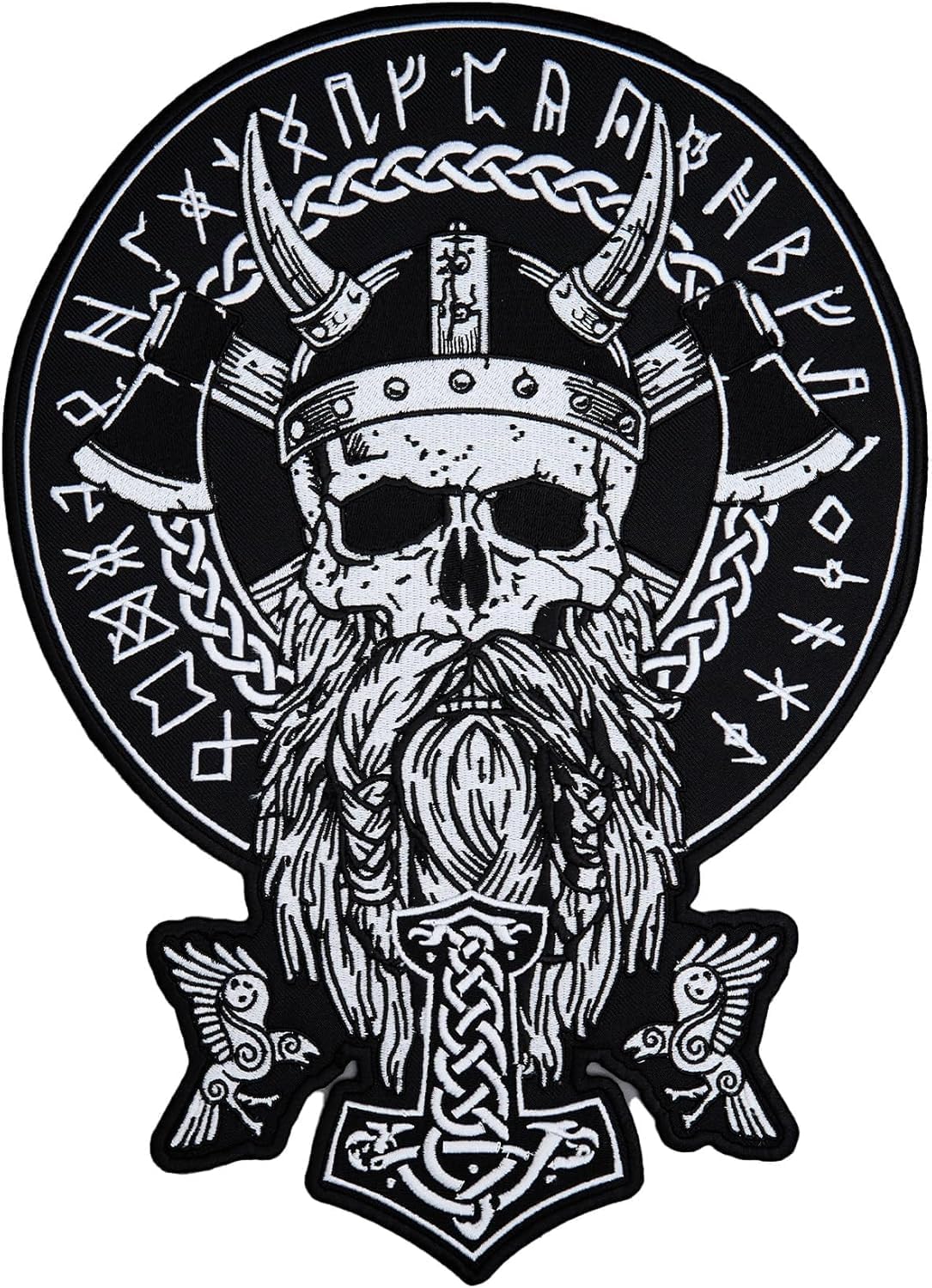 Odin Large Back Patch - Embroidered for Vest Veteran Patches