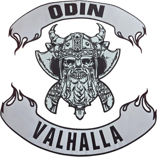 Odin Valhalla Large Patch Set - Iron On Embroidered Veteran Patches