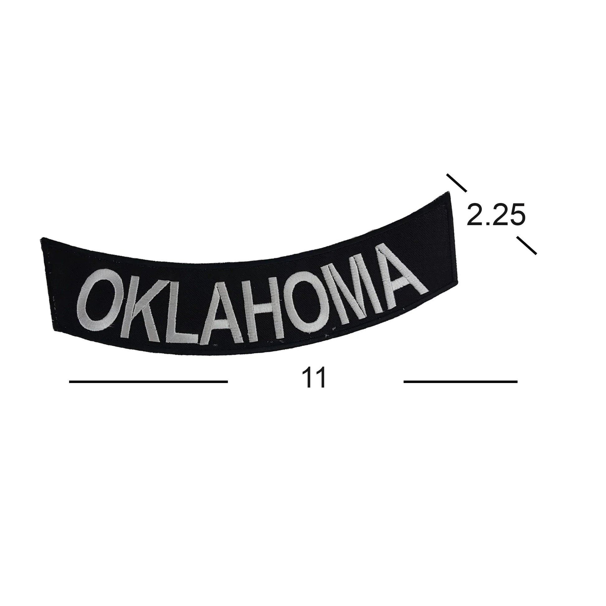 Oklahoma Rocker Patch - Embroidered Biker Patch for Vest Veteran Patches