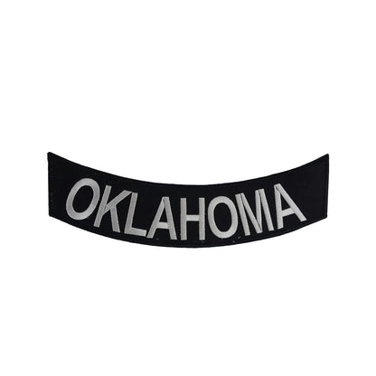 Oklahoma Rocker Patch - Embroidered Biker Patch for Vest Veteran Patches