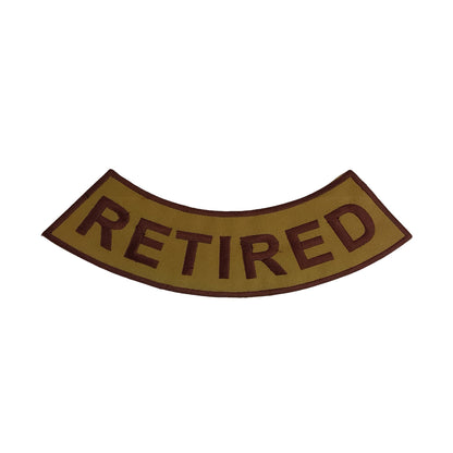 Retired Rocker Patch - Embroidered Biker Patch for Vest Veteran Patches