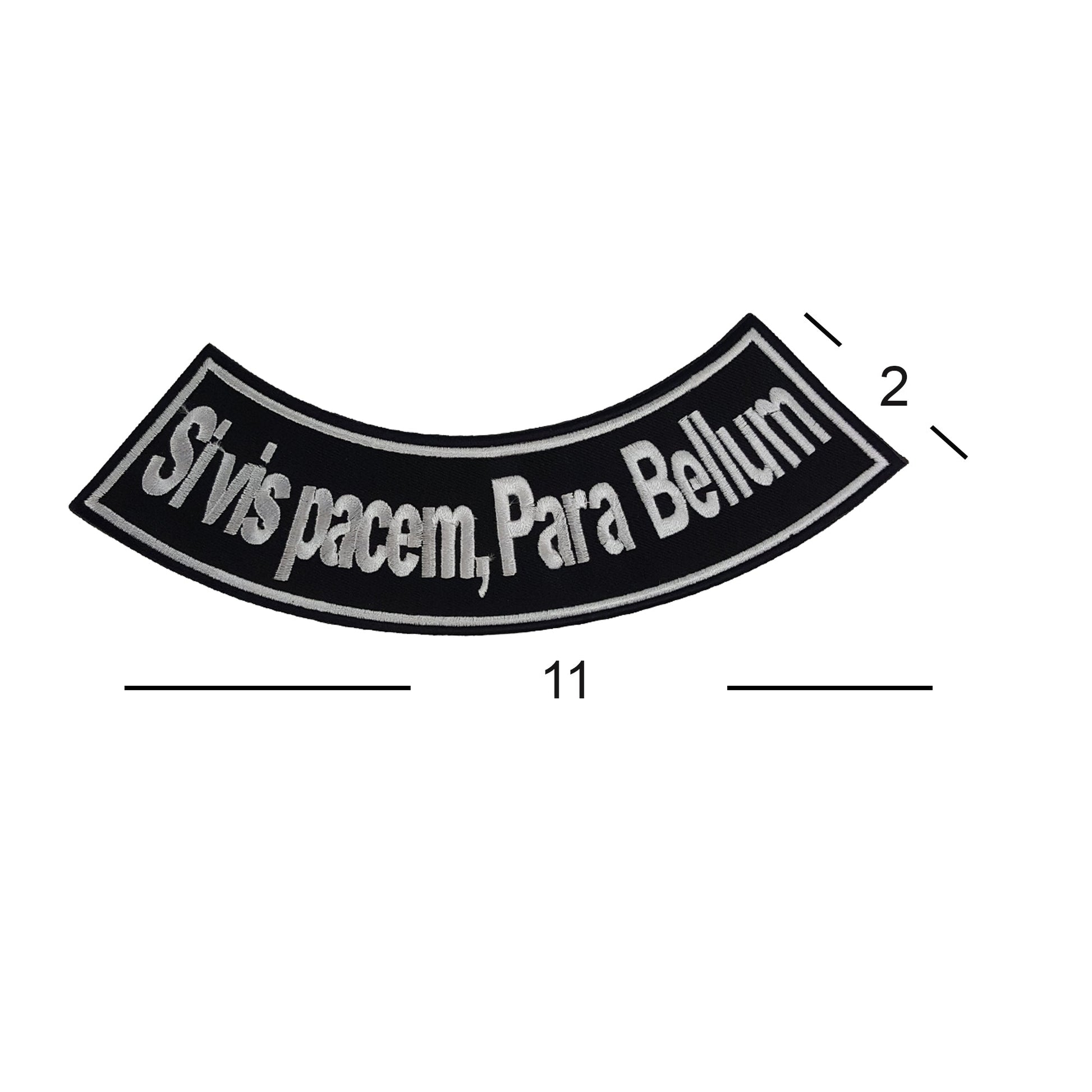 Si vis pacem, Para Bellum Rocker Patch - Embroidered Biker Patch for Vest Veteran Patches