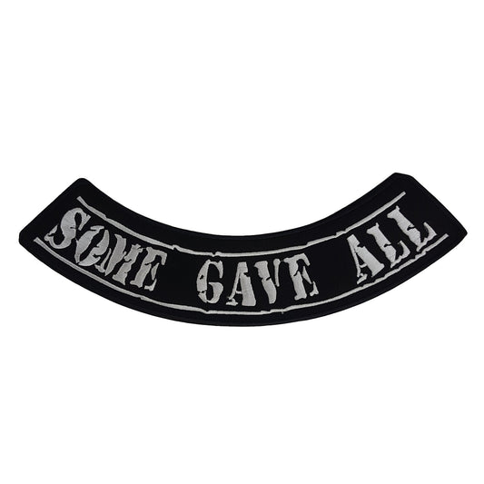 Some Give All Rocker Patch - Embroidered Biker Patch for Vest Veteran Patches