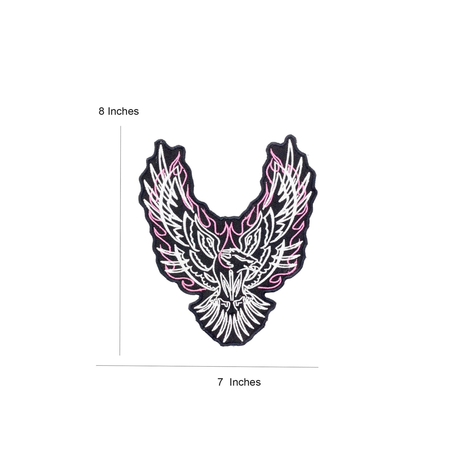 Unique Flamed Eagle Vest Patch Round Center Patch - Motorcycle Biker Patch Veteran Patches