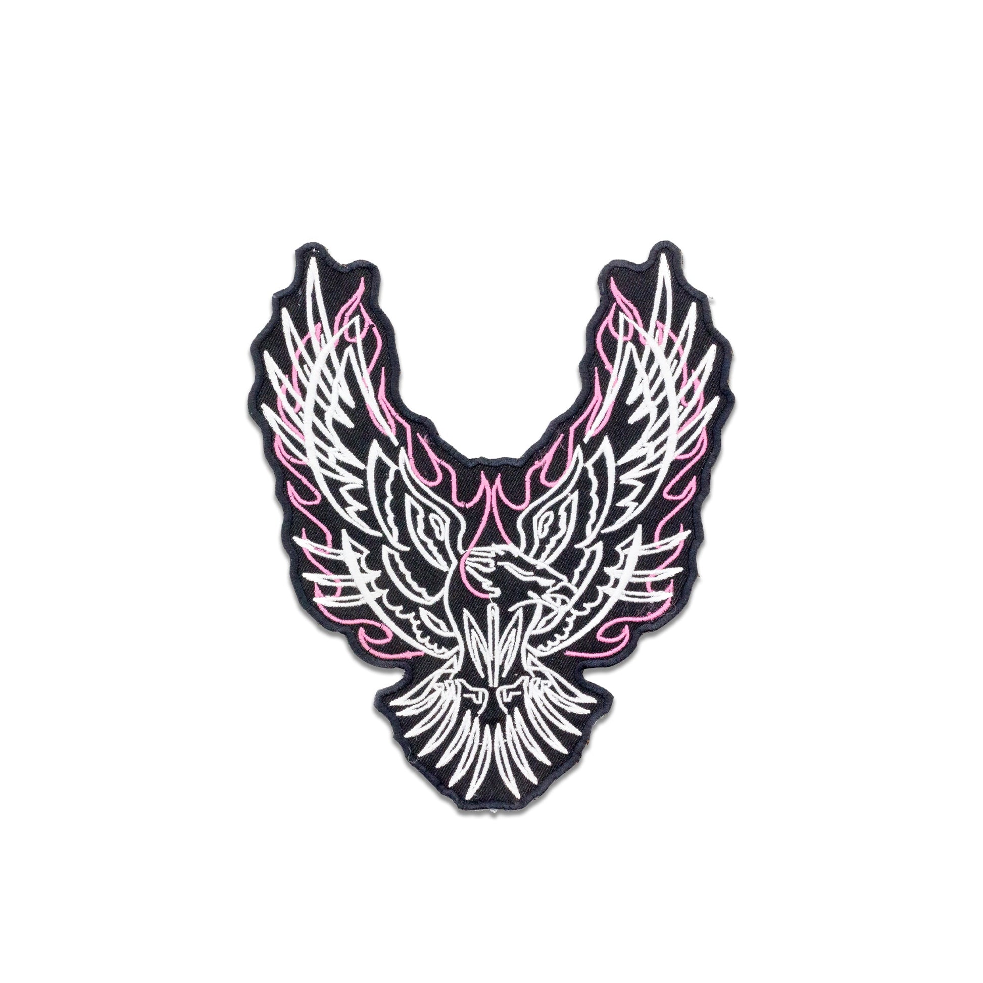 Unique Flamed Eagle Vest Patch Round Center Patch - Motorcycle Biker Patch Veteran Patches