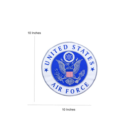 United states Air Force Blue on White Round Military Center Patch - Veteran Biker Patch Veteran Patches