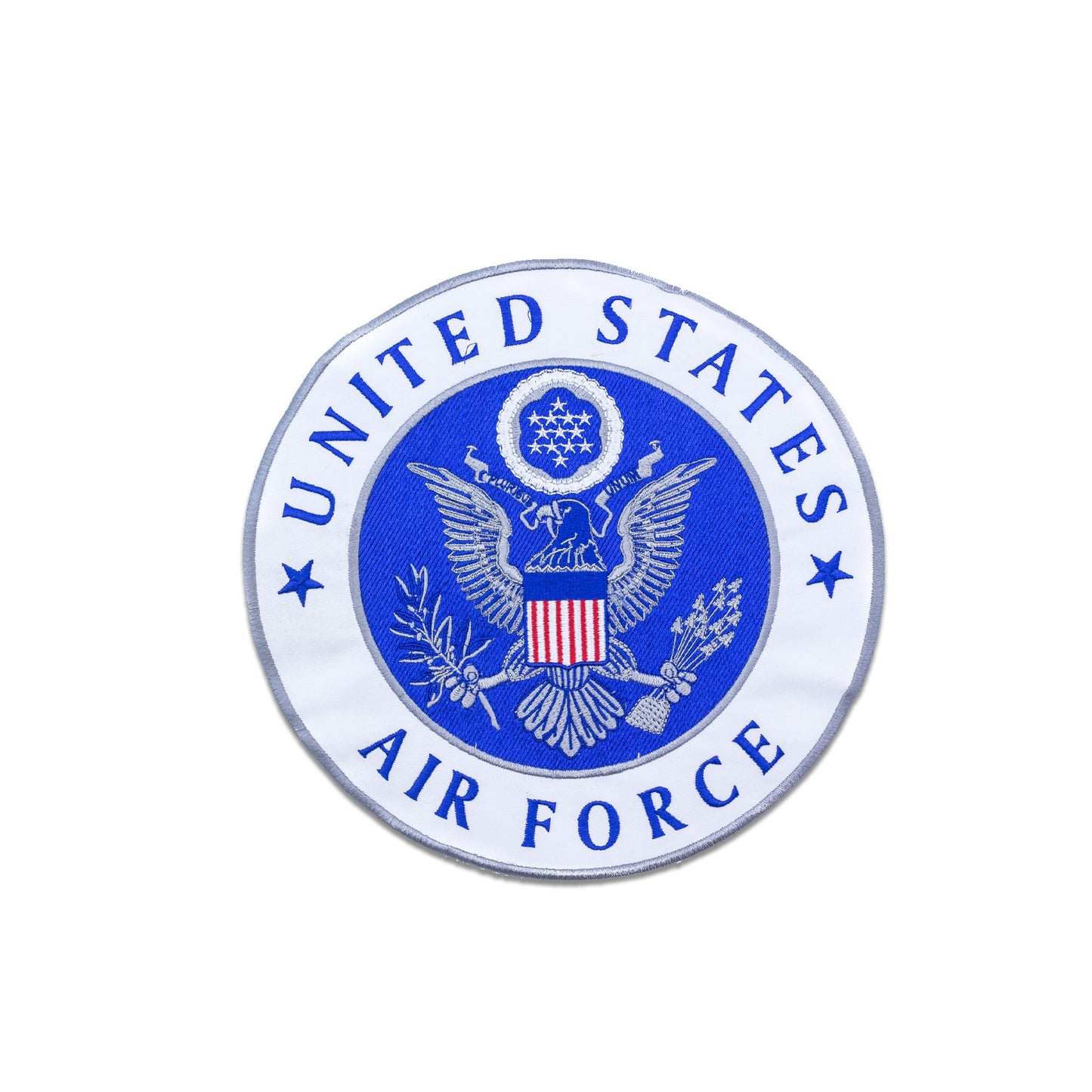 United states Air Force Blue on White Round Military Center Patch - Veteran Biker Patch Veteran Patches
