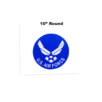 US Air Force Drak Blue Round Military Center Patch - Veteran Biker Patch Veteran Patches
