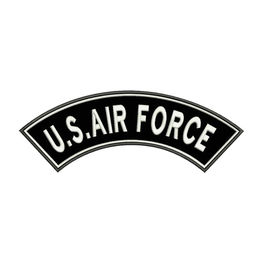 U.S Air Force White Border Military Rocker Patch - Veteran Biker Patch Veteran Patches