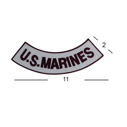 US Marines Plum on White Military Rocker Patch - Veteran Biker Patch Veteran Patches
