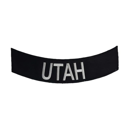 Utah Rocker Patch - Embroidered Biker Patch for Vest Veteran Patches