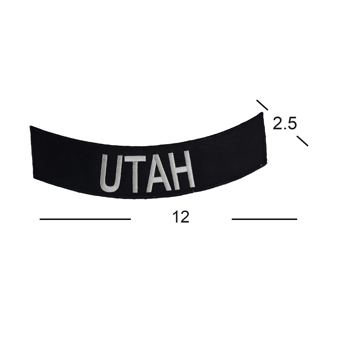 Utah Rocker Patch - Embroidered Biker Patch for Vest Veteran Patches