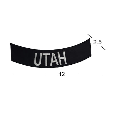 Utah Rocker Patch - Embroidered Biker Patch for Vest Veteran Patches