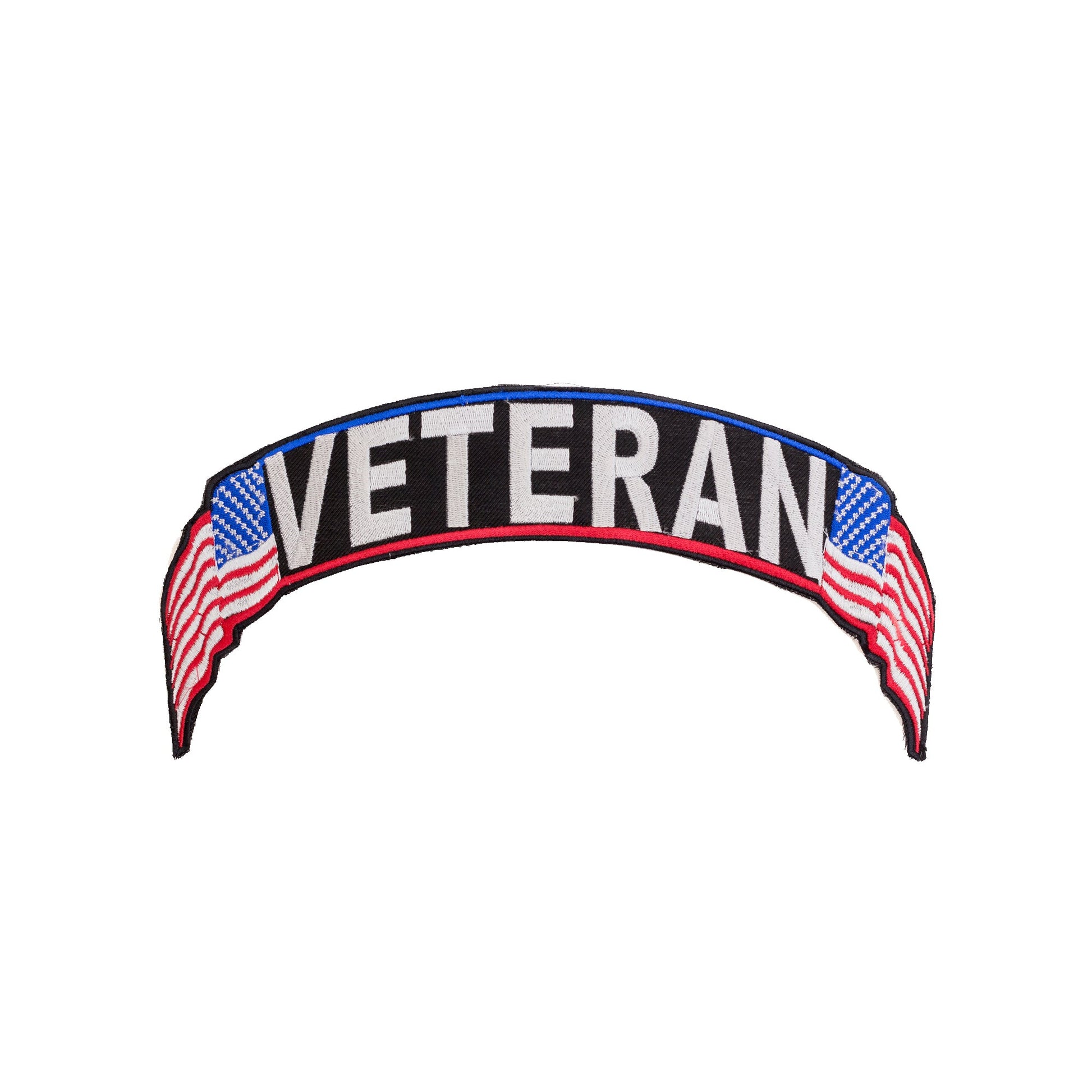Veteran US Flag Military Rocker Patch - Veteran Biker Patch Veteran Patches