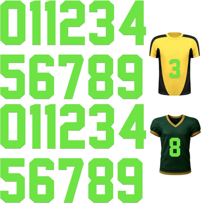 Zonon 22 Pcs Iron On Numbers 0 - 9 - Black White 8" Veteran Patches