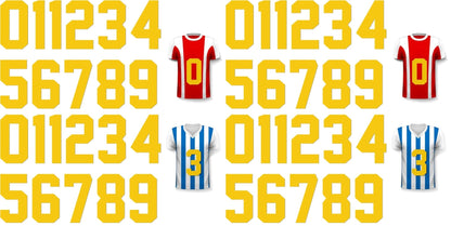 Zonon 22 Pcs Iron On Numbers 0 - 9 - Black White 8" Veteran Patches