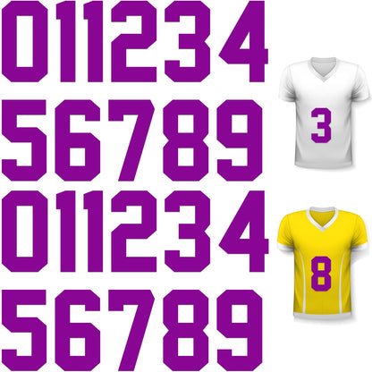 Zonon 22 Pcs Iron On Numbers 0 - 9 - Black White 8" Veteran Patches