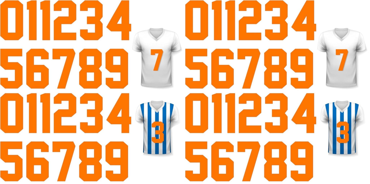 Zonon 22 Pcs Iron On Numbers 0 - 9 - Black White 8" Veteran Patches