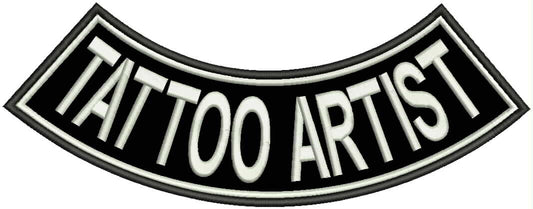 Retired White Rocker Patch - Embroidered Biker Patch for Vest