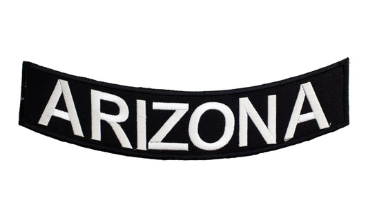 Arizona Rocker Patch - Embroidered Biker Patch for Vest