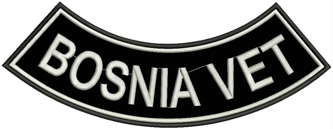 Bonsia Vet Rocker Patch - Embroidered Biker Patch for Vest