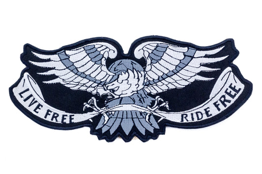 Ride Free Eagle Flag POW MIA Back Patch - Ideal for Biker Vests