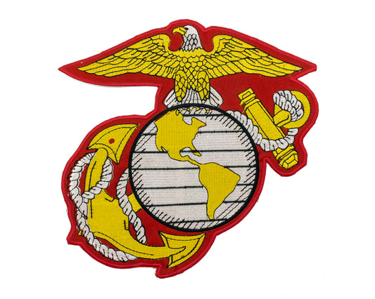 USMC Round Center Back Patch - Elevate your biker vest with this Marine Corps-inspired emblem. Make a bold statement