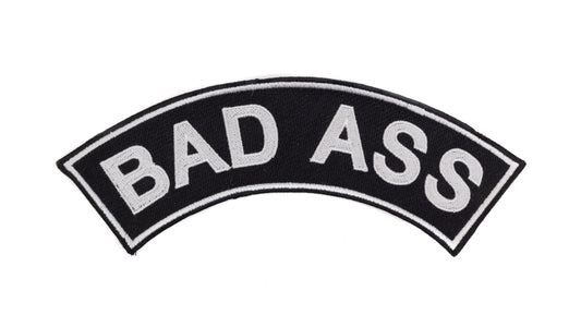 Bad Ass Bold Rocker Patch - Embroidered Biker Patch for Vest