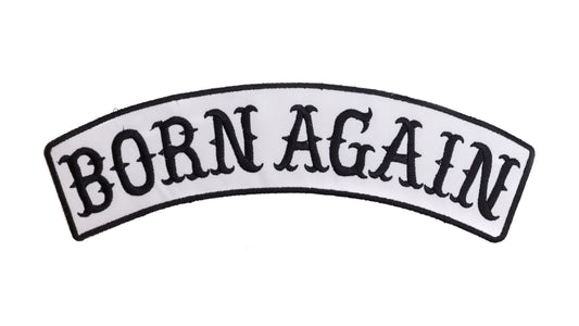 Born Again Rocker Patch - Embroidered Biker Patch for Vest