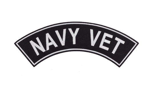 Navy Vet Military Rocker Patch - Veteran Biker Patch