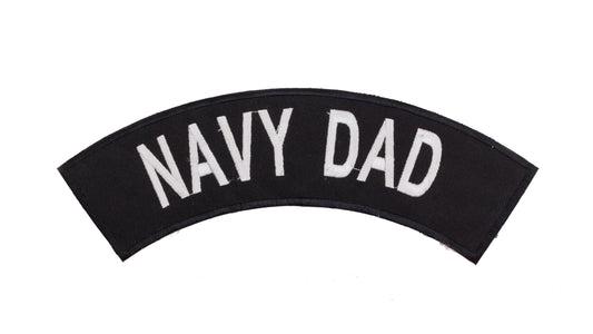 Navy Dad Military Rocker Patch - Veteran Biker Patch